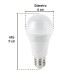 Lámpara LED tipo bulbo A19 12 W luz cálida, caja, Volteck
