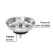 Canastilla inox para contracanasta 3-1/2", Foset