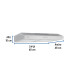 Campana extractora 60cm, empotrable, acero inoxidable, Foset