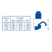 Mezcladora 4" para lavabo, tubular, manerales de acrílico