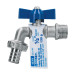 Llave de esfera c/maneral corto, latón, 130gr, 1/2", Foset