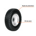 Rueda imponchable 8" para eje lateral, Truper