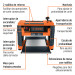 Cepillo portátil 12-1/2", 2-1/4 HP (1600 W), Truper