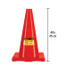 Cono de precaución de 45 cm de PVC, Pretul