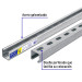 Perfil unicanal perforado de 3 m, 4 x 4 cm, cal. 16, Volteck