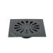 Resumidero cuadrado 6"x 6", acero inoxidable, negro, gota