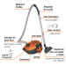 Aspiradora canister 1.5 L, Truper