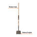 Raspador forjado de 8", mango de 48", Truper