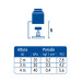 Regadera cromo 4"con 5 funciones, sin brazo, Foset
