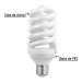 Pack 2 lámparas espiral T4 24 W luz de día, blíster, Volteck