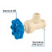 Llave angular de CPVC 1/2" maneral volante, Foset