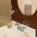 Mezcladora lavabo 4" cromo, nariz curva, palanca, AQUA