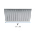 Regadera cromo 10" plato cuadrado delgado sin brazo, Foset