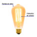 Lámpara incandescente vintage 40 W tipo Edison, Volteck