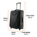 Maleta de cabina ligera negra 49 L, Truper