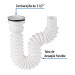Céspol flexible 1 1/2", contra, polipropileno para fregadero