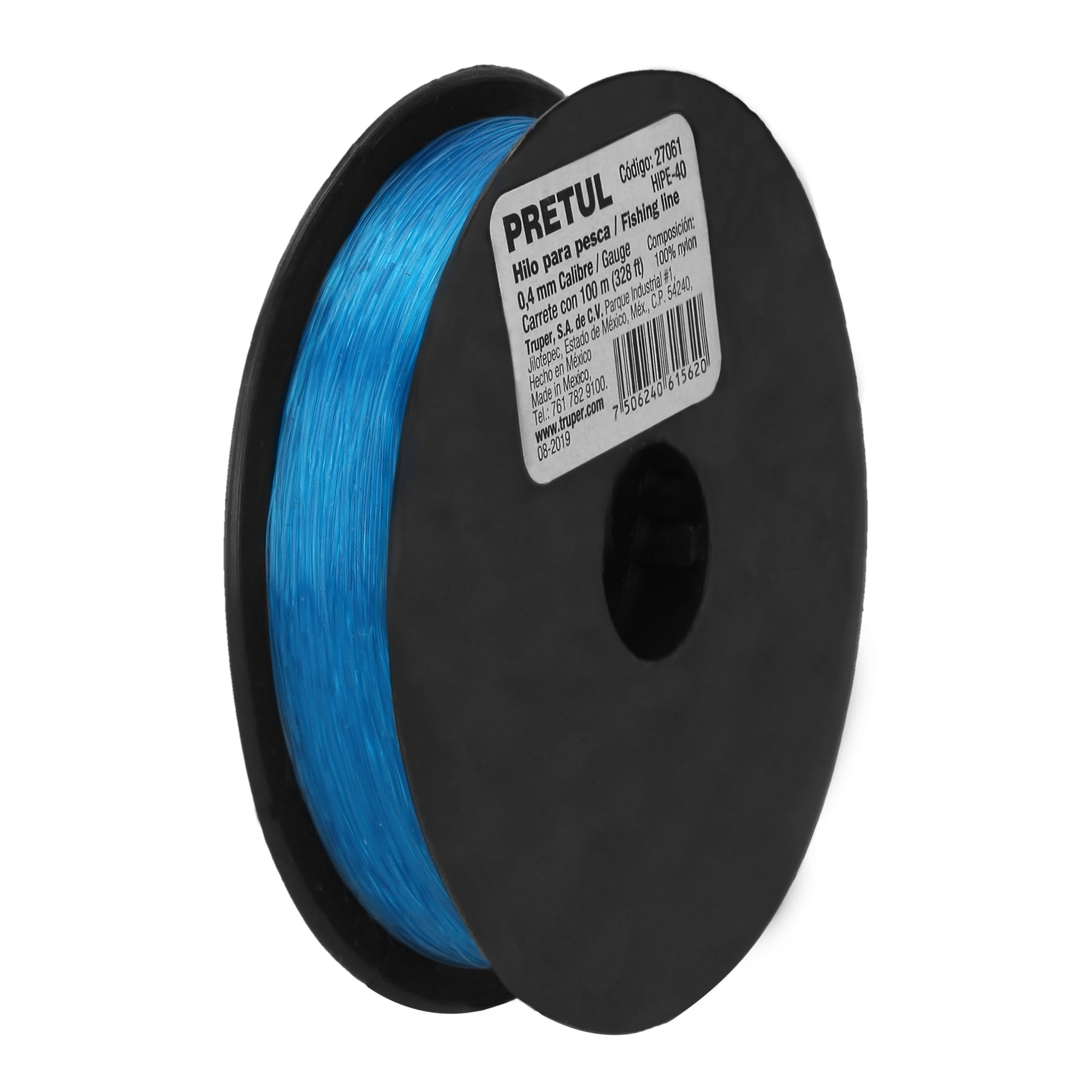 Carrretes con 100 m de hilo para pesca azules, Pretul