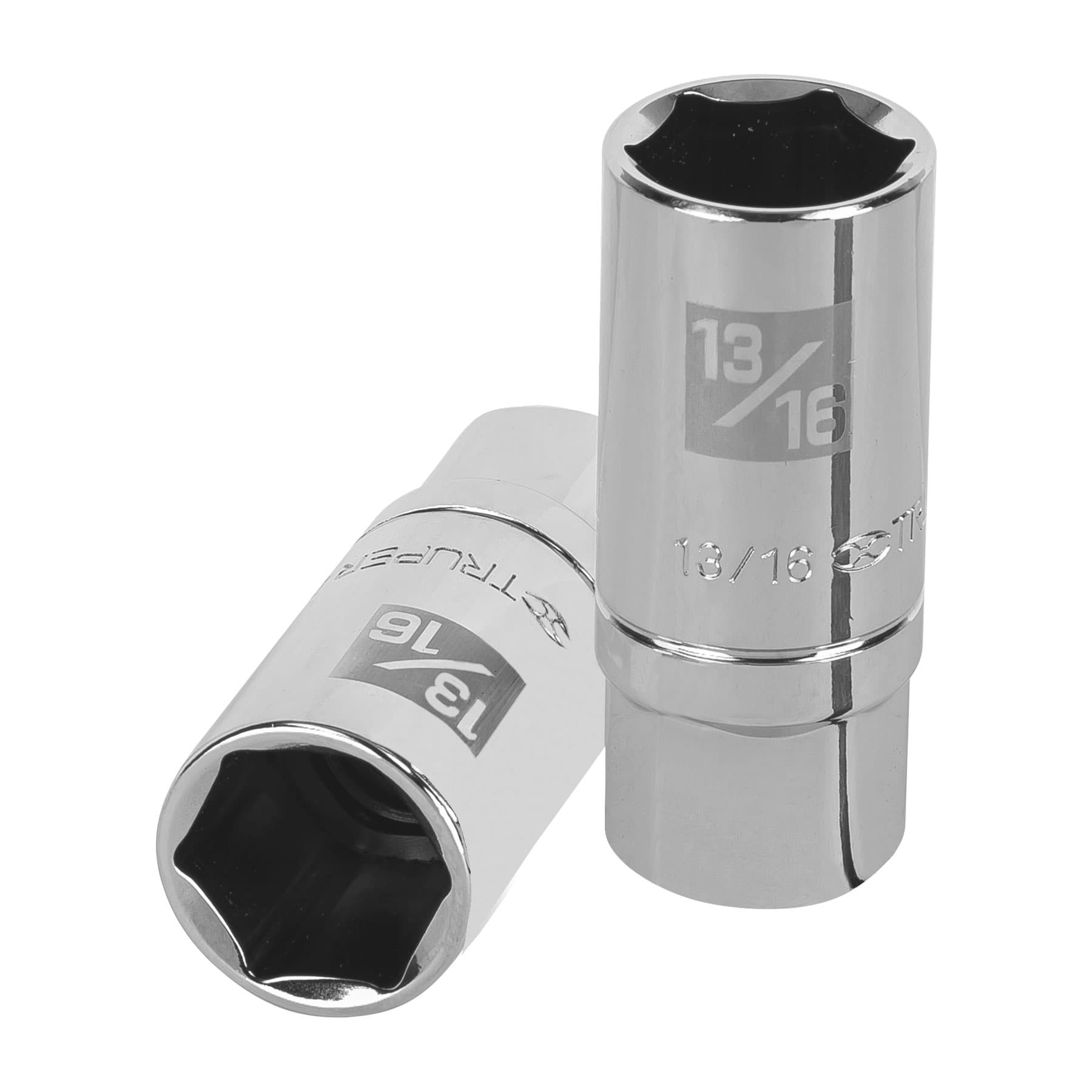 Dado largo para bujía de 13/16", 6 puntas, cuadro 1/2"