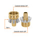 Juego de conectores 1/2" macho/hembra tipo garra de aluminio