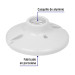 Portalámpara de porcelana, 4-1/2", redonda, Volteck