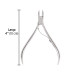 Alicate para manicure 3-3/4", cabeza recta, Pretul