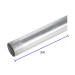 Tubo de acero roscado de 3 m pared gruesa, 1-1/4", Volteck