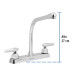 Mezcladora 8" p/fregadero, cuello cobra, manerales cono