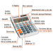 Calculadora de escritorio 15 cm, Truper
