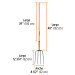 Bieldo para paja, 4 dientes, mgo largo 48", Truper