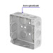 Caja cuadrada 4" x 4" reforzada, Volteck