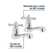 Juego 2 llaves para lavabo, ABS, manerales cruceta, Basic
