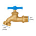 Llave para manguera, de latón, 140 gr, entrada 1/2", Foset