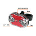 Linterna trasera para bicicleta 9 LEDs con 2 pilas AAA