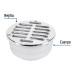 Coladera de ABS con rejilla cromada 5", con tornillos, Foset