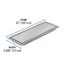 Resumidero largo reversible de 12", acero inox, Aqua