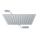 Regadera cromo 12" plato cuadrado delgado sin brazo, Foset