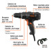 Taladro atornillador 3/8" 400 W, Industrial, Truper