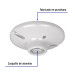 Portalámpara de porcelana, 4-1/2", redonda, a granel Volteck