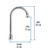 Cuello tipo bar repuesto para mezcladora de lavabo, Aqua