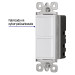 Interruptor dúplex, 1 sencillo y 1 de 3 vías, línea Classic