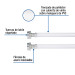 Manguera para lavadora, vinilo, 3/4" x 3/4", 1.2 m, Foset