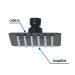 Regadera cuadrada 4", acero inox, sin brazo, negro, Tubig