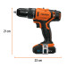 Rotomartillo inalámbrico 1/2", 20 V, Truper