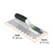 Llana 11" dentado cuadrado 1/2", 10 rem, mango comfort grip