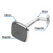 Regadera cuadrada 3-3/4" brazo y chapetón de acero, Foset