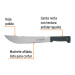 Machete rambo 12" cacha inyectada negra, Truper