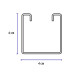 Perfil unicanal perforado de 3 m, 4 x 4 cm, cal. 16, Volteck