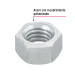 Blíster con 12 tuercas 3/8" hex de acero galvanizado, Fiero