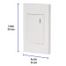 Placa armada 1 interruptor, 3 módulos, Española, blanco