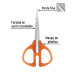 Tijera para manicure 3-3/4", mango plastico, Pretul